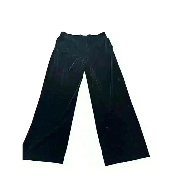 J Jill Wearever Collection Black Velour Stretch Smooth Fit Full Leg Pants Size M - Picture 1 of 6